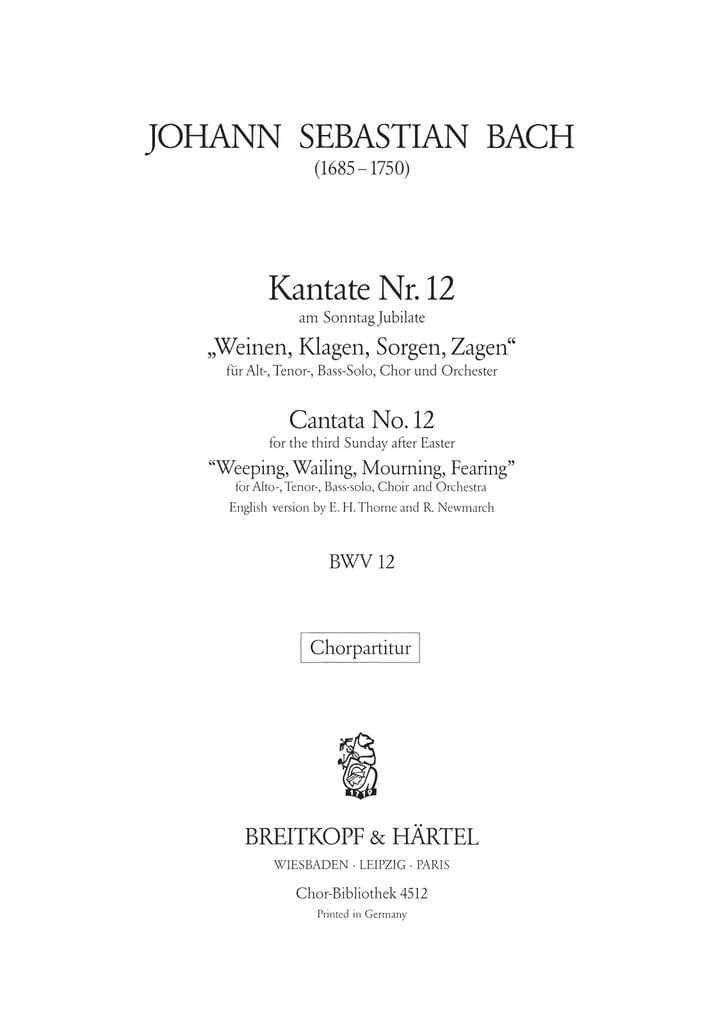 Kantate 12 Weinen, Klagen